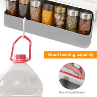 Wielofunkcyjny samoprzylepny Spice Organizer stojak pojemnik na przyprawy regał magazynowy pod szufladą na biurko ukryty pojemnik na zapasy kuchenne 3